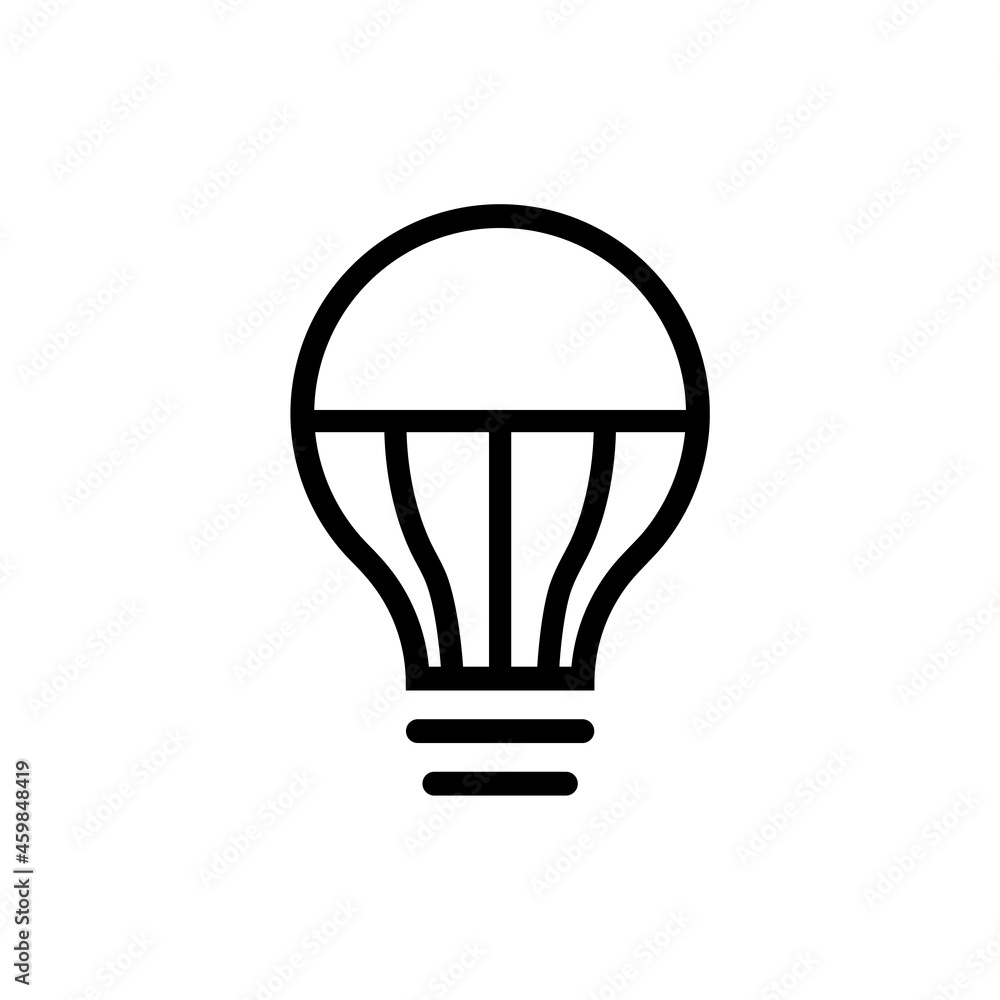 Led lamp icon isolated on white background Led lamp icon isolated on white background