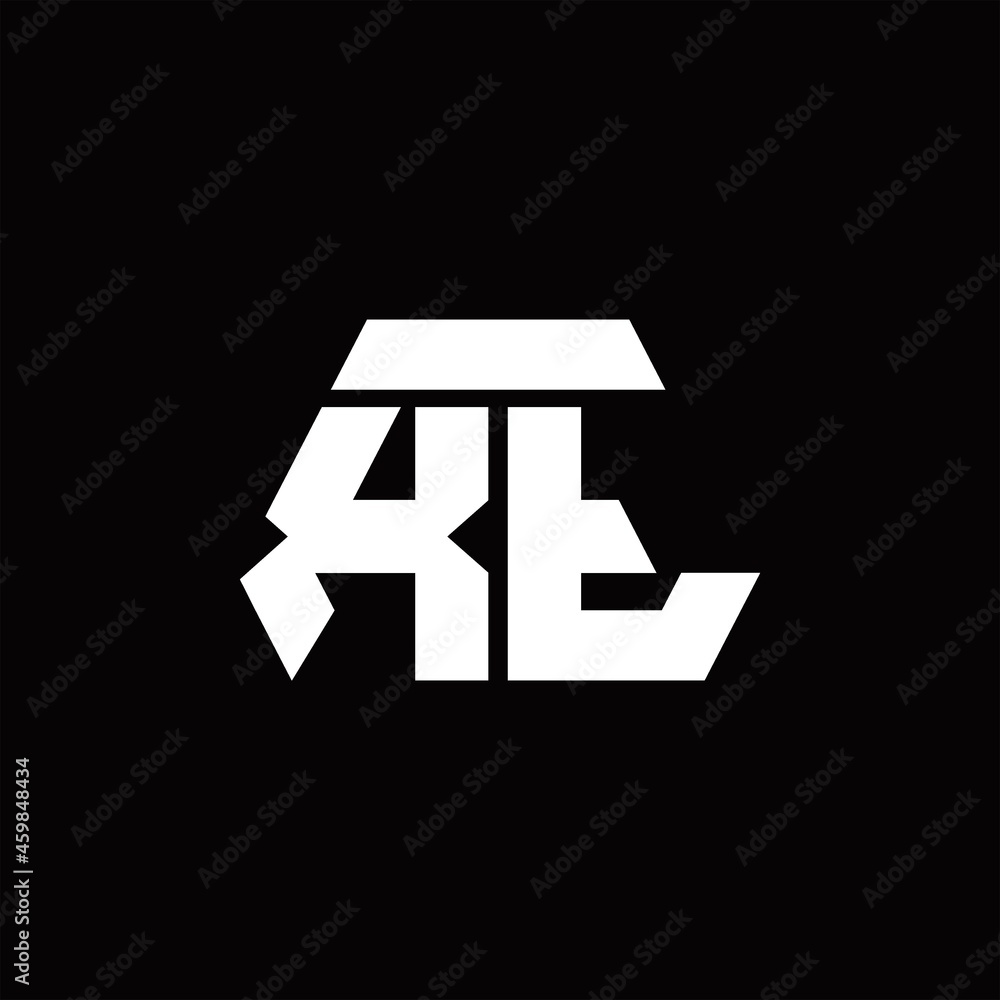 XT Logo monogram with octagon shape style design template
