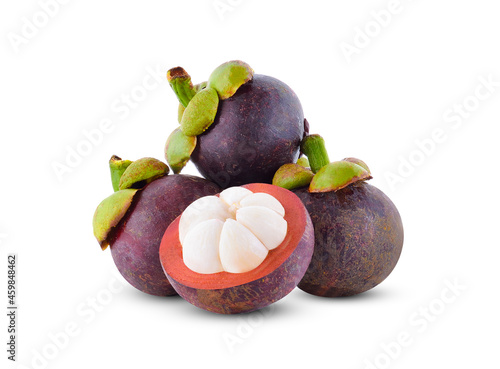 mangosteen isolated on a white background photo