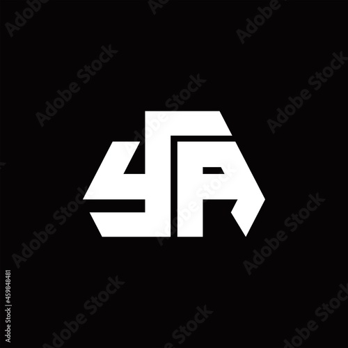 YA Logo monogram with octagon shape style design template