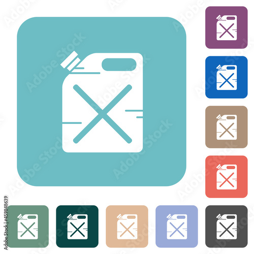 Gas can solid rounded square flat icons