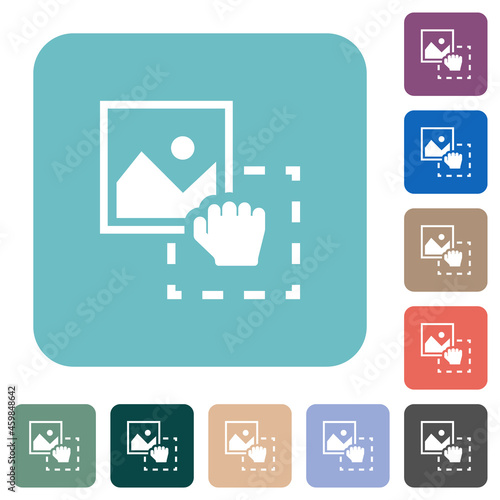 Grab image to upload rounded square flat icons