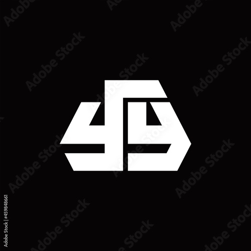 YY Logo monogram with octagon shape style design template
