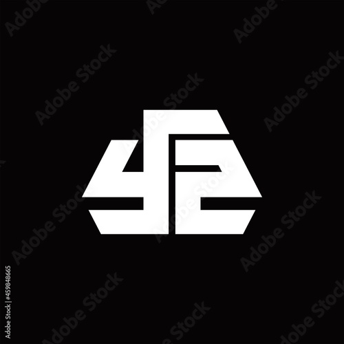Free Download YZ Logo monogram with octagon shape style design template - GFXLoad