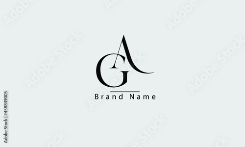 GA AG G A abstract vector logo monogram template