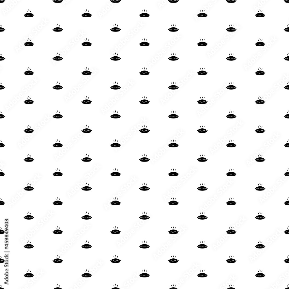 Square seamless background pattern from black hot pie symbols. The pattern is evenly filled. Vector illustration on white background Square seamless background pattern from black hot pie symbols. The pattern is evenly filled. Vector illustration on white background