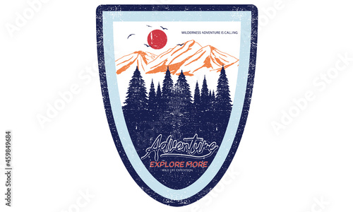 Adventure at the wild vector graphic print design for apparel, poster, sticker and others. 