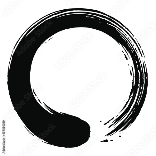 Enso Zen Circle Brush Vector Illustration photo