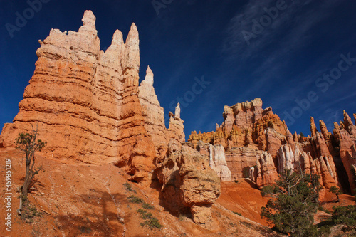 Red sandstone towers in Bryce Canyon NP, Utah