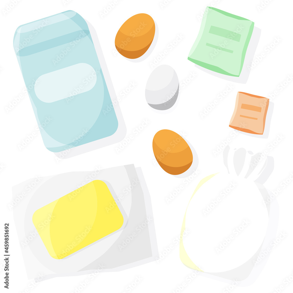 set of food ingredients set of food ingredients