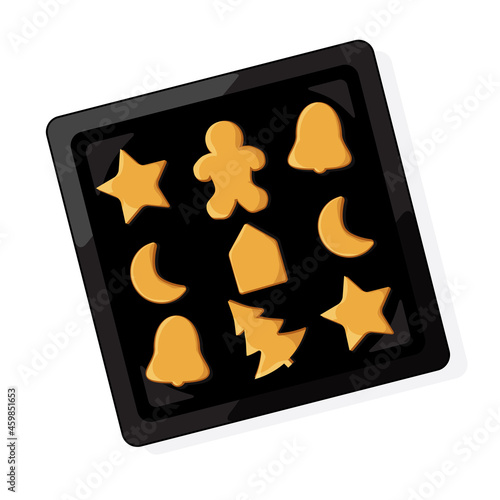 tray with gingerbread cookies