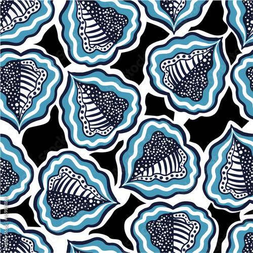 African pattern, seamless vector pattern for traditional kanga clothes