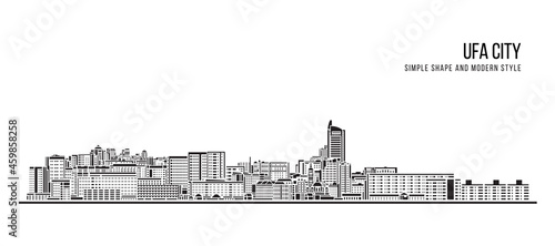 Cityscape Building Abstract Simple shape and modern style art Vector design -  Ufa city