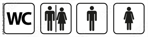 Toilet icons set, toilet signs, WC signs – vector