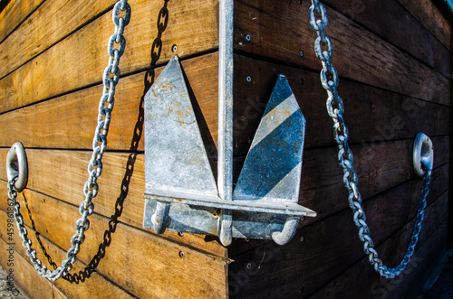 Anchor and wood