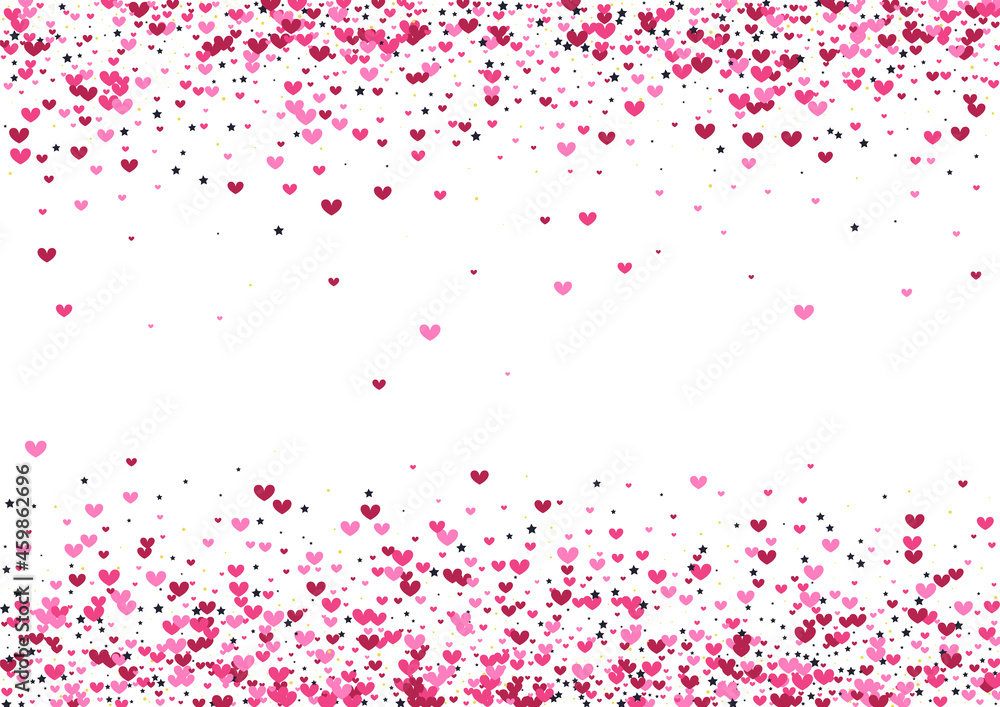 Yellow Honeymoon Confetti Frame. Red February Illustration. Round Valentines Backdrop. Pink Circle Burst. Shapes Wallpaper.