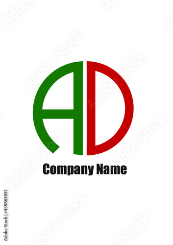 AD,DA,A,D abstract logo letters monograms.