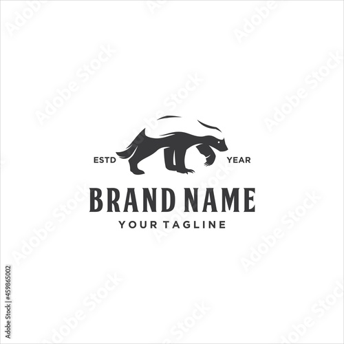 Tablou canvas Honey Badger Logo Design Vector Image