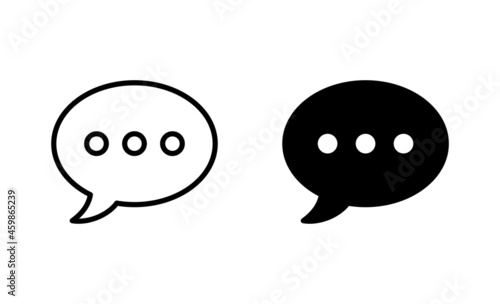 Chat icons set. speech bubble sign and symbol. comment icon. message