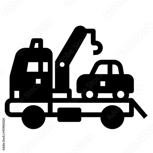 car towing line icon