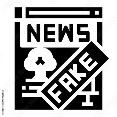 fake news line icon