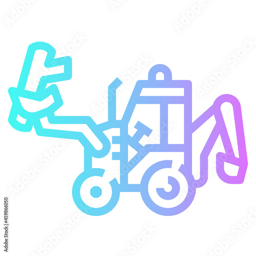 backhoe line icon