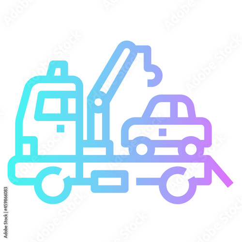 car towing line icon
