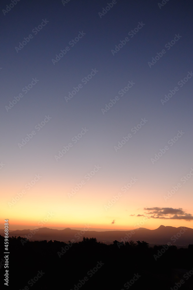 Sunrise sky and mountain , Vertical picture