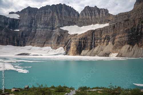 Beautiful Clear Day on Grinnell Glacier, Glacier National Park, Montana