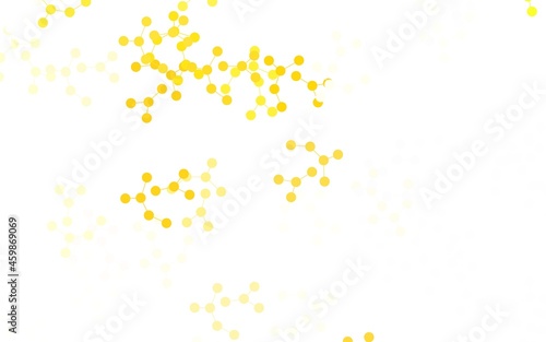 Light Red  Yellow vector background with forms of artificial intelligence.