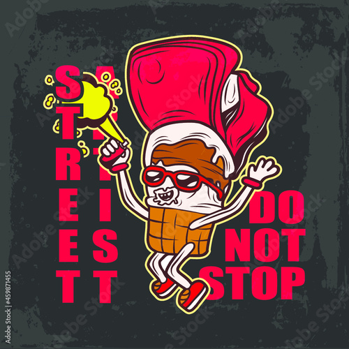Street artist ice cream street artist, t-shirt design