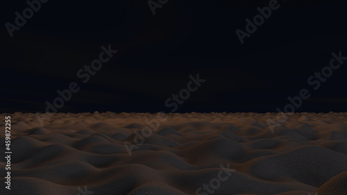 Desert with sky background. 3D illustration  3D rendering