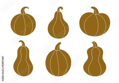 Golden pumpkins silhouette cricut cameo sublimation. Cutting board template. Autumn holiday. Thanksgiving Halloween decor. Vegan vegetarian food. Kitchen element. Gardening, farming.