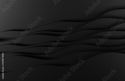 3D illustration Black abstract texture.paper art style can be used in cover design,website backgrounds or advertising.