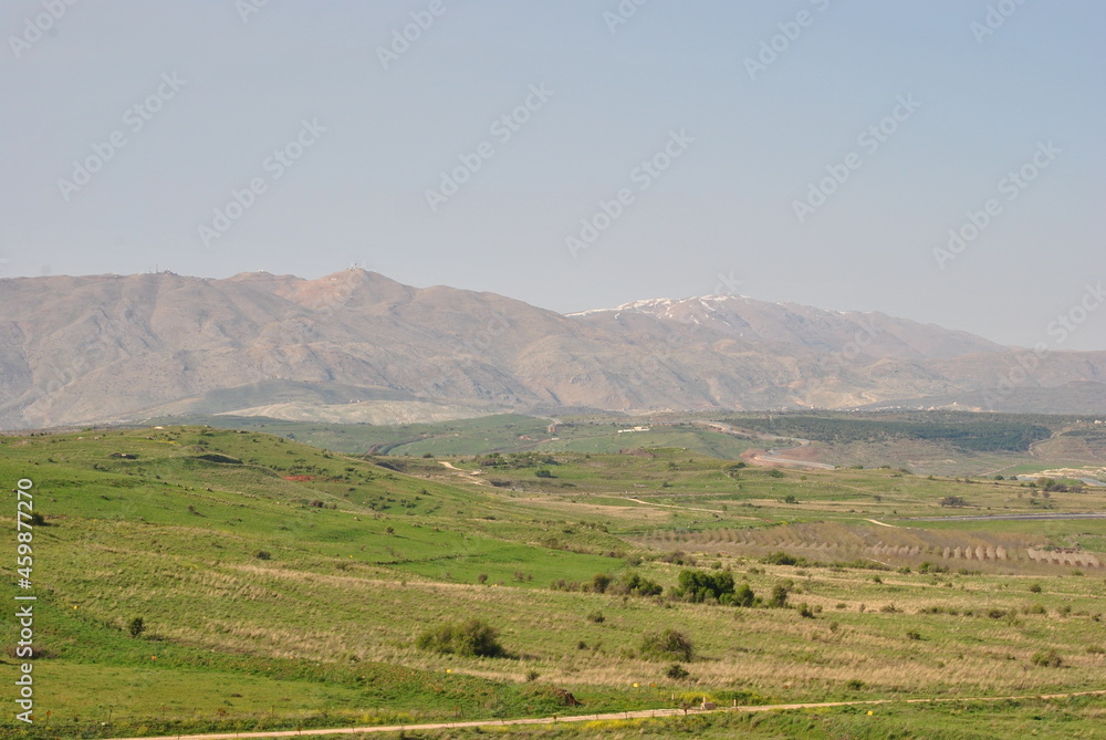Golan Heights and Mount Hermon  , Landscape view of the Golan Heights