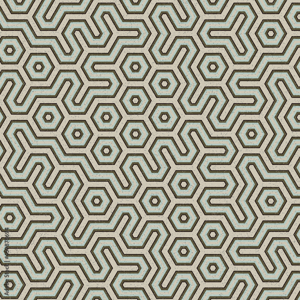 Colour Hexagon Tile Connection art background design illustration