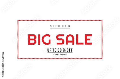 Special Offer Sale banner template design, Special big sale up to 80%. Super Sale, Mega Sale, Hot Sale, end of season special offer banner. Limited Time Offer Simple Vector Illustration
