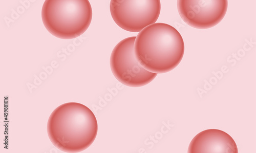 vector of falling 3d balls. flat image of flying balloons