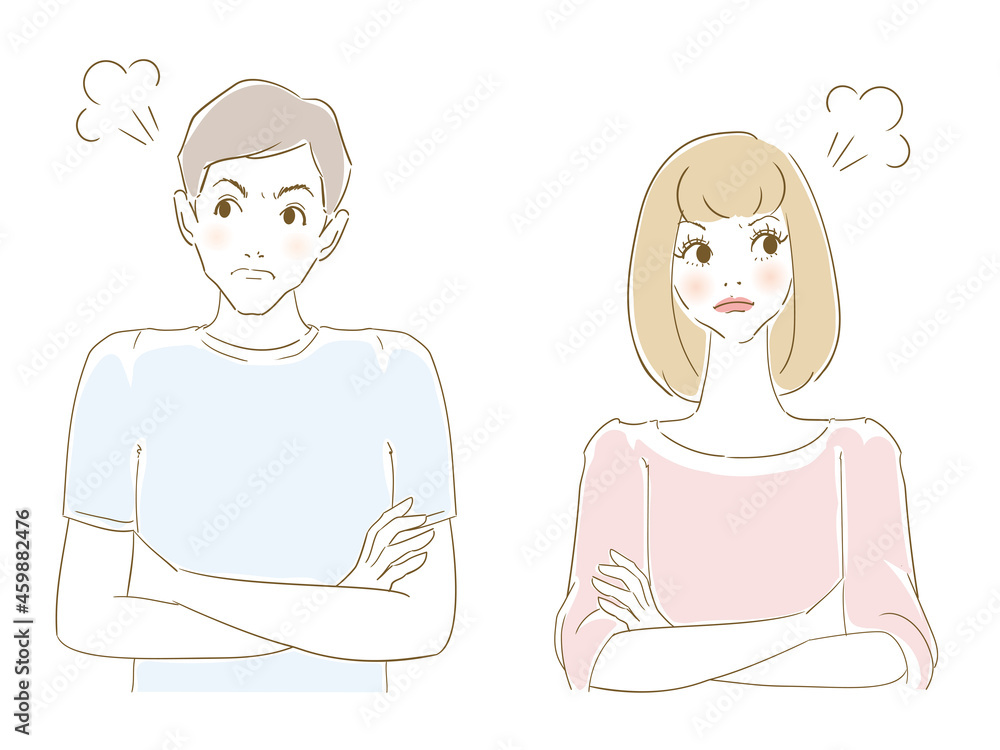 喧嘩している30代男女 Stock ベクター Adobe Stock