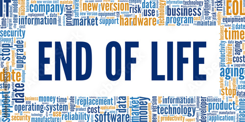 Technological End of Life vector illustration word cloud isolated on white background.