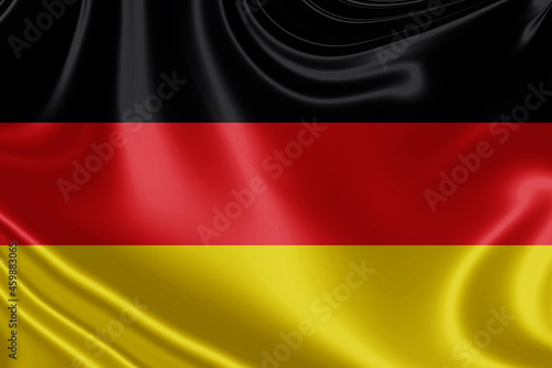 Germany fabric flag waving . 3D illustration