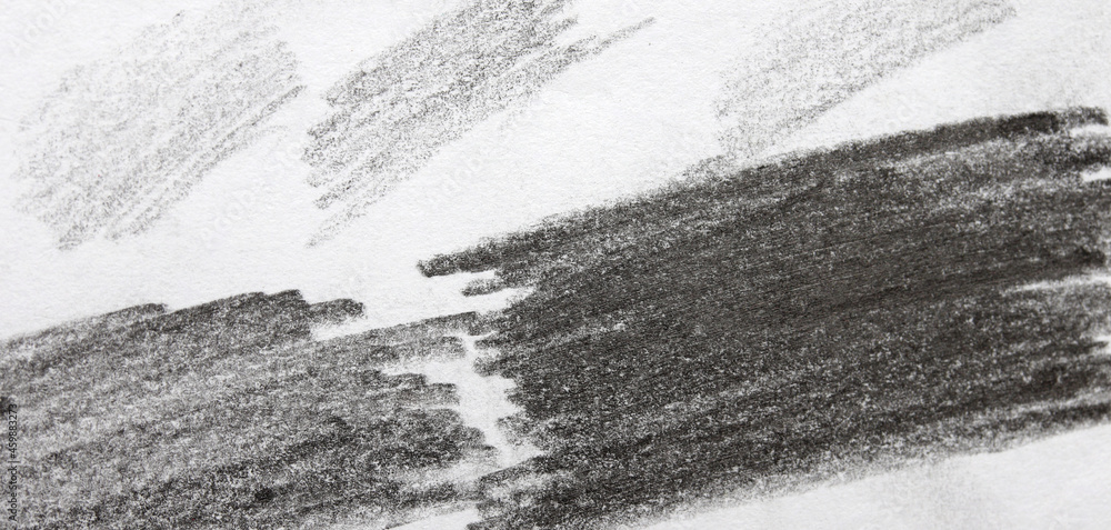 Obraz premium various pencil strokes isolated on white paper