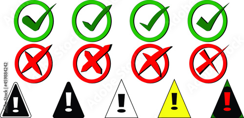 pack od signs-Right,Wrong and warning