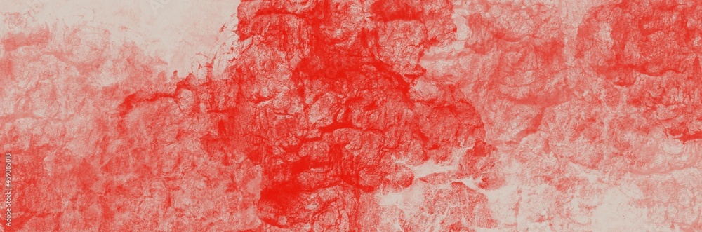 Abstract painting art with red blood grunge texture paint brush for presentation, website background, halloween poster, wall decoration, or t-shirt design.