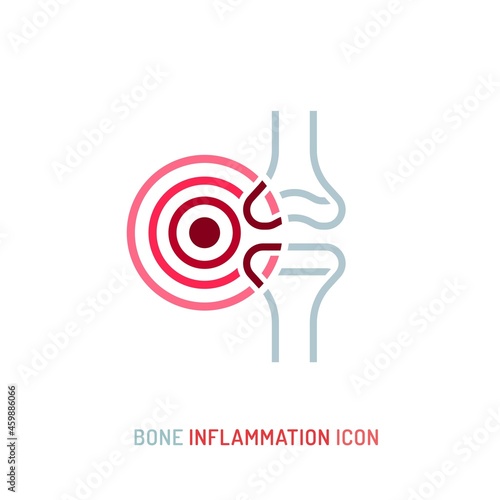 Inflammation, pain, angriness sign. Editable vector illustration in modern outline style