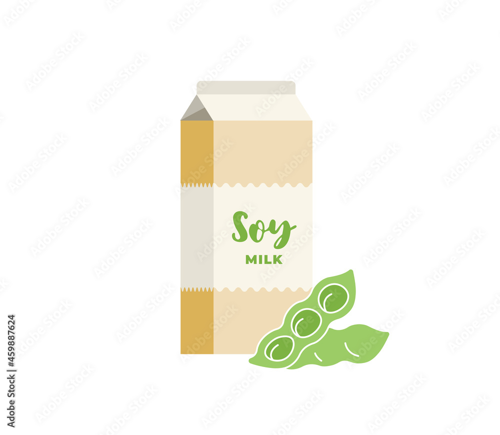 custom made wallpaper toronto digitalSoy beans milk cardboard box. Vegetarian lactose free drink package. Healthy vegan soya eco dairy beverage carton packaging. Isolated flat vector eps illustration