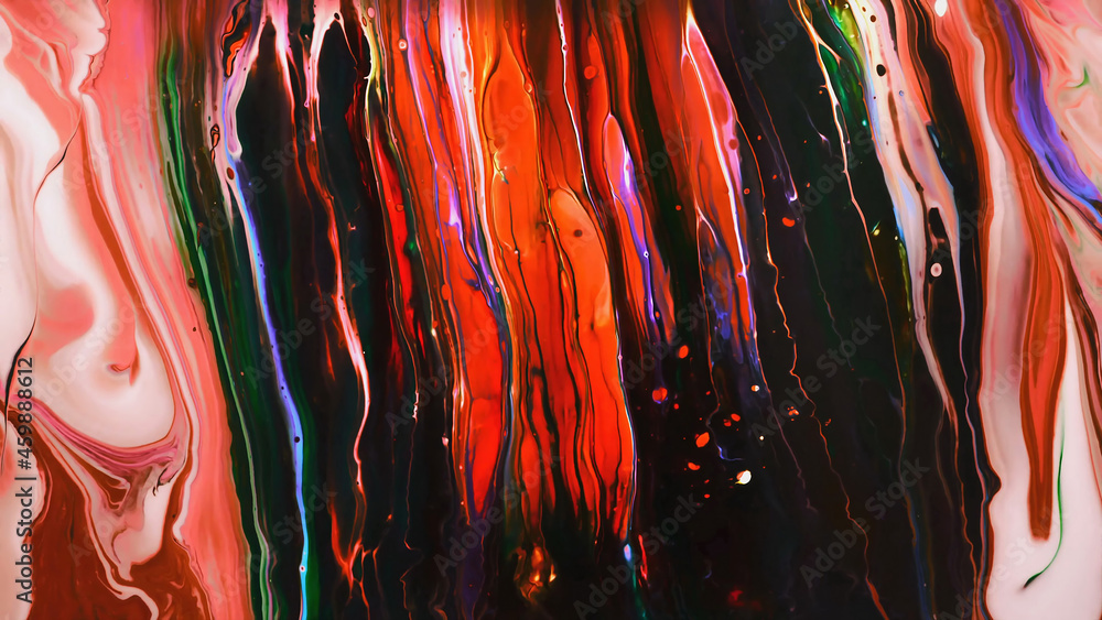 Fluide liquide art acrylic oil paints texture. Backdrop abstract mixing