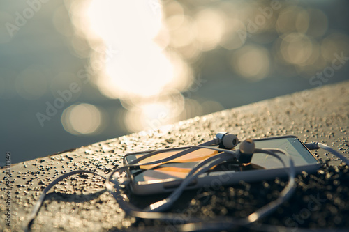 A Smartphone with river