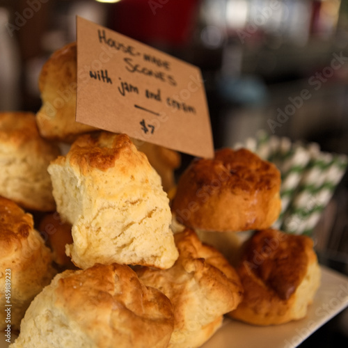 Scones for sale in a cafe
