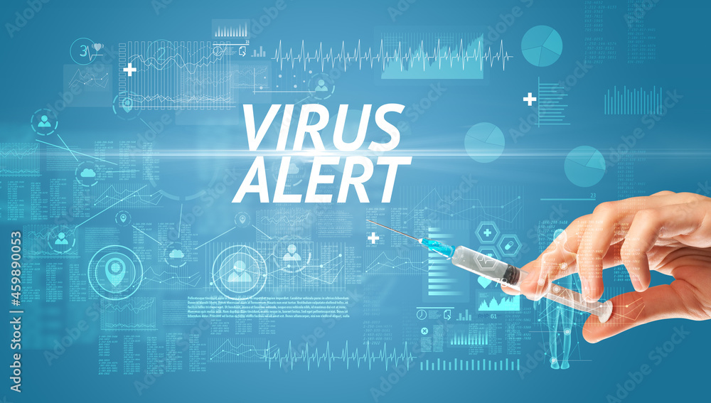 Syringe needle with virus vaccine Syringe needle with virus vaccine